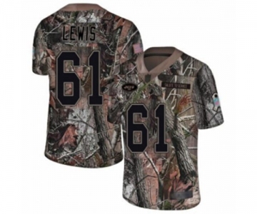 Youth New York Jets #61 Alex Lewis Limited Camo Rush Realtree Football Jersey