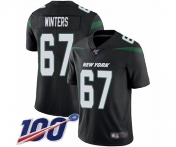 Youth New York Jets #67 Brian Winters Black Alternate Vapor Untouchable Limited Player 100th Season Football Jersey