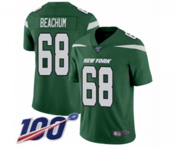 Youth New York Jets #68 Kelvin Beachum Green Team Color Vapor Untouchable Limited Player 100th Season Football Jersey