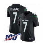 Youth New York Jets #7 Chandler Catanzaro Black Alternate Vapor Untouchable Limited Player 100th Season Football Jersey