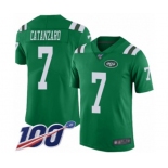 Youth New York Jets #7 Chandler Catanzaro Limited Green Rush Vapor Untouchable 100th Season Football Jersey