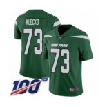 Youth New York Jets #73 Joe Klecko Green Team Color Vapor Untouchable Limited Player 100th Season Football Jersey