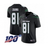 Youth New York Jets #81 Quincy Enunwa Black Alternate Vapor Untouchable Limited Player 100th Season Football Jersey