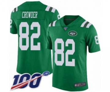 Youth New York Jets #82 Jamison Crowder Limited Green Rush Vapor Untouchable 100th Season Football Jersey