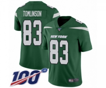 Youth New York Jets #83 Eric Tomlinson Green Team Color Vapor Untouchable Limited Player 100th Season Football Jersey