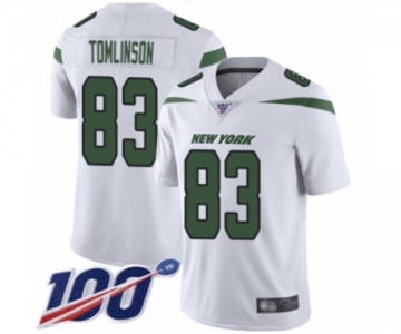 Youth New York Jets #83 Eric Tomlinson White Vapor Untouchable Limited Player 100th Season Football Jersey