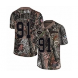 Youth New York Jets #91 Bronson Kaufusi Limited Camo Rush Realtree Football Jersey