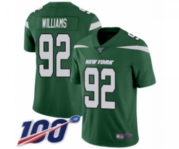 Youth New York Jets #92 Leonard Williams Green Team Color Vapor Untouchable Limited Player 100th Season Football Jersey