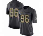 Youth New York Jets #96 Henry Anderson Limited Black 2016 Salute to Service Football Jersey