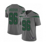 Youth New York Jets #96 Henry Anderson Limited Gray Inverted Legend Football Jersey