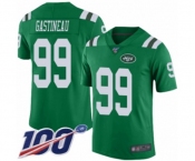 Youth New York Jets #99 Mark Gastineau Limited Green Rush Vapor Untouchable 100th Season Football Jersey