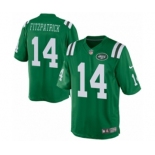 Youth Nike New York Jets #14 Ryan Fitzpatrick Green Rush NFL Jersey