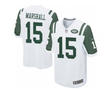 Youth Nike New York Jets #15 Brandon Marshall White Jerseys