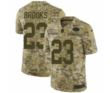 Youth Nike New York Jets #23 Terrence Brooks Limited Camo 2018 Salute to Service NFL Jersey