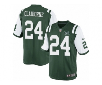 Youth Nike New York Jets #24 Morris Claiborne Limited Green Team Color NFL Jersey