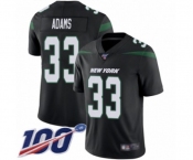 Youth Nike New York Jets #33 Jamal Adams Black Alternate Vapor Untouchable Limited Player 100th Season NFL Jersey