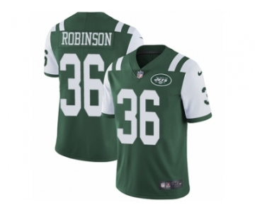 Youth Nike New York Jets #36 Rashard Robinson Green Team Color Vapor Untouchable Limited Player NFL Jersey