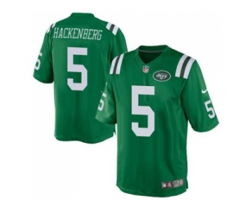 Youth Nike New York Jets #5 Christian Hackenberg Green Stitched NFL Elite Rush Jersey