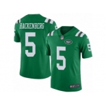 Youth Nike New York Jets #5 Christian Hackenberg Limited Green Rush NFL Jersey