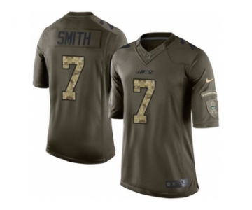 Youth Nike New York Jets #7 Geno Smith Green Salute to Service Jerseys