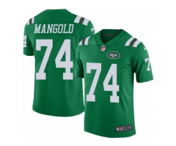 Youth Nike New York Jets #74 Nick Mangold Limited Green Rush NFL Jersey