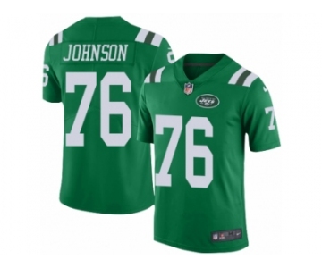 Youth Nike New York Jets #76 Wesley Johnson Limited Green Rush Vapor Untouchable NFL Jersey