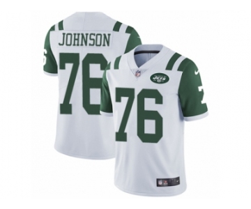 Youth Nike New York Jets #76 Wesley Johnson White Vapor Untouchable Limited Player NFL Jersey