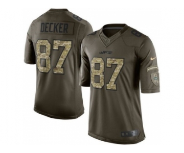 Youth Nike New York Jets #87 Eric Decker Green Salute to Service Jerseys