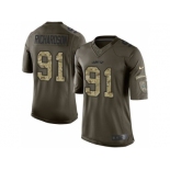 Youth Nike New York Jets #91 Sheldon Richardson Green Salute to Service Jerseys