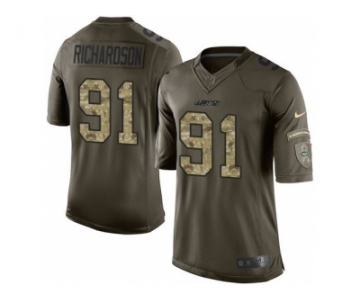 Youth Nike New York Jets #91 Sheldon Richardson Green Salute to Service Jerseys