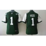 nike youth nfl jerseys new york jets #1 vick green[nike]