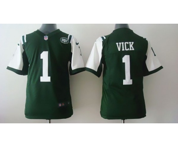 nike youth nfl jerseys new york jets #1 vick green[nike]