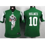 nike youth nfl jerseys new york jets #10 holmes green[portrait fashion]