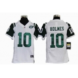 nike youth nfl jerseys new york jets #10 holmes white[nike]