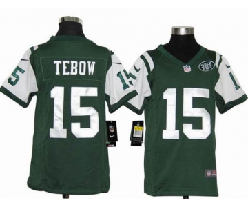 nike youth nfl jerseys new york jets #15 tebow green[nike]