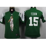 nike youth nfl jerseys new york jets #15 tebow green[portrait fashion]