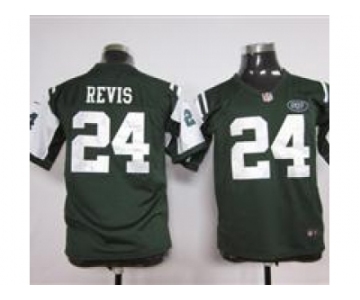 nike youth nfl jerseys new york jets #24 revis green[nike]