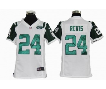 nike youth nfl jerseys new york jets #24 revis white[nike]