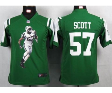 nike youth nfl jerseys new york jets #57 scott green[portrait fashion]