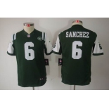 nike youth nfl jerseys new york jets #6 sanchez green[nike limited]