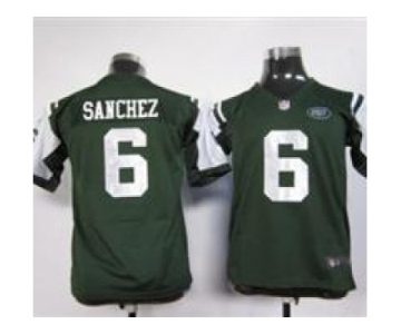 nike youth nfl jerseys new york jets #6 sanchez green[nike]