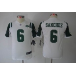 nike youth nfl jerseys new york jets #6 sanchez white[nike limited]