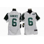 nike youth nfl jerseys new york jets #6 sanchez white[nike]