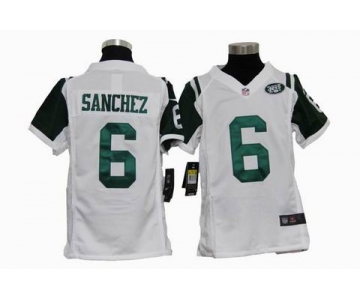 nike youth nfl jerseys new york jets #6 sanchez white[nike]