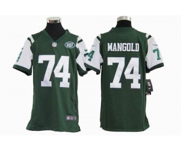 nike youth nfl jerseys new york jets #74 mangold green[nike]