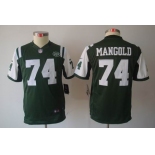 nike youth nfl jerseys new york jets #74 nick mangold green[nike limited]