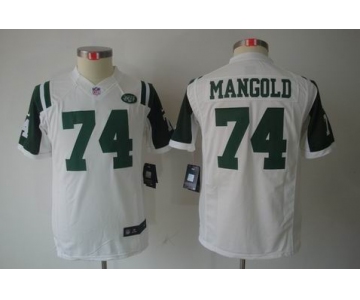 nike youth nfl jerseys new york jets #74 nick mangold white[nike limited]