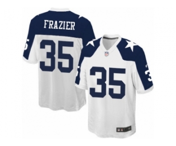 Men Nike Dallas Cowboys #35 Kavon Frazier Game White Throwback Alternate NFL Jersey