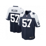 Men Nike Dallas Cowboys #57 Damien Wilson Game Navy Blue Throwback Alternate NFL Jersey