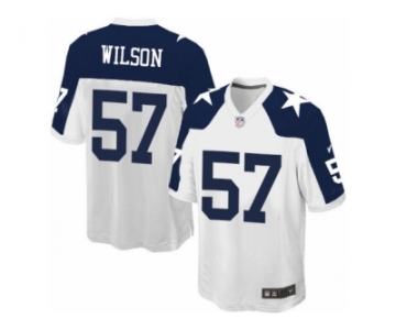 Men Nike Dallas Cowboys #57 Damien Wilson Game White Throwback Alternate NFL Jersey